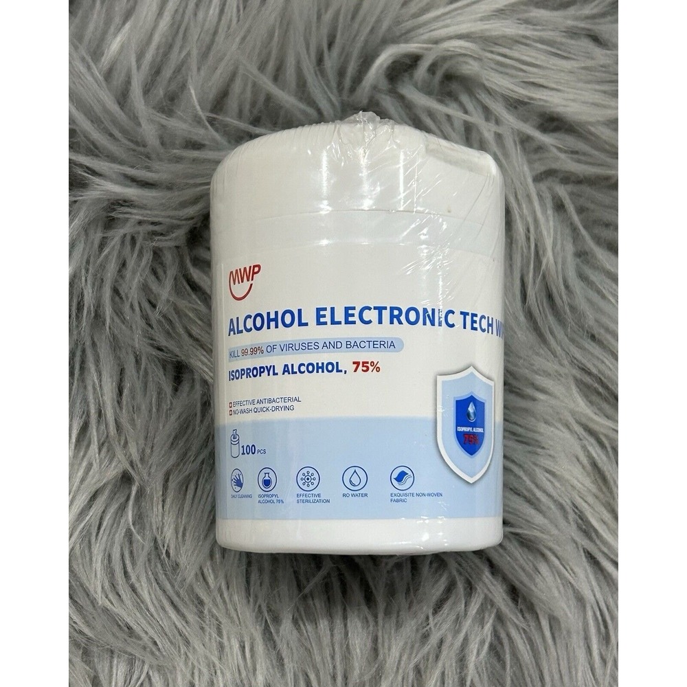 MWP Alcohol Electronic Tech Wipes 75% Isopropyl Alcohol NEW‎ SEALED PACKAGE
